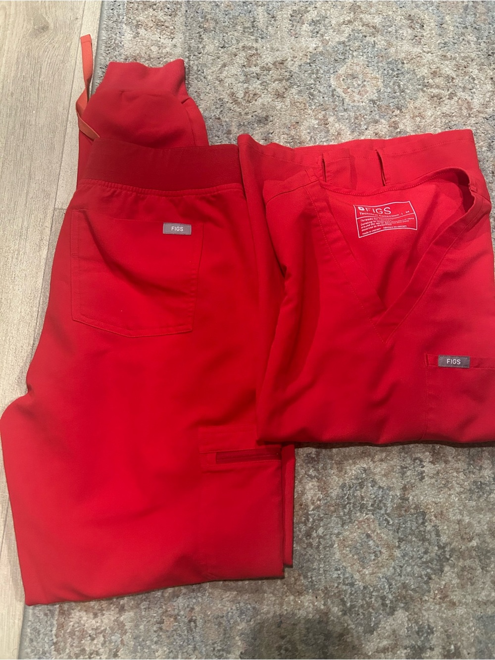 FIGS women Red Scrub Pants